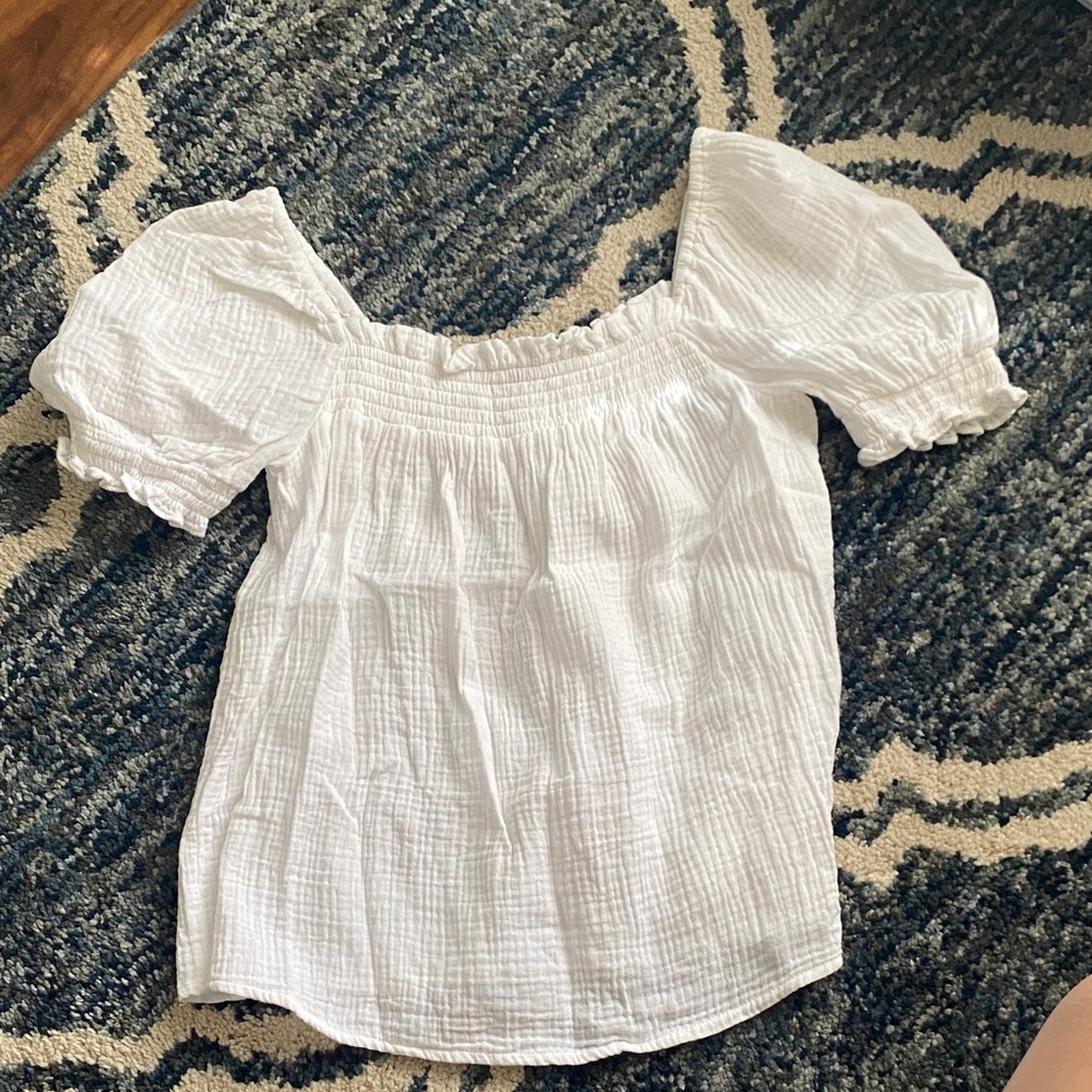 J Crew gauzy blouse